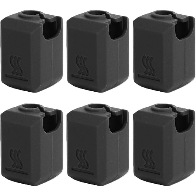 6 Stuks Hotend Siliconen Hoes Geschikt voor SNAPMAKER U1 3D Printer Hoge Temperatuur Bestendig Geïsoleerde Cover Mouw Vervanging gray