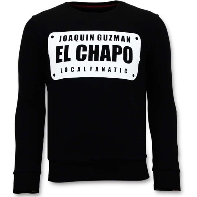 Exclusieve Sweater Heren - Joaquin Guzman El Chapo - Zwart