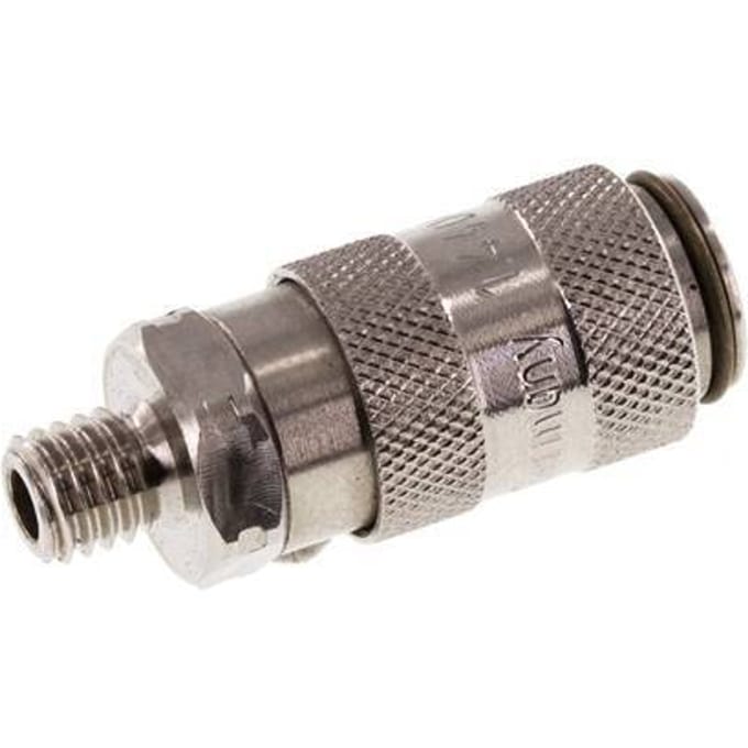 RVS 306L DN 2.7 (Micro) Luchtkoppeling Snelkoppeling M5 Buitendraad - CLS2-M-SSL-P-5