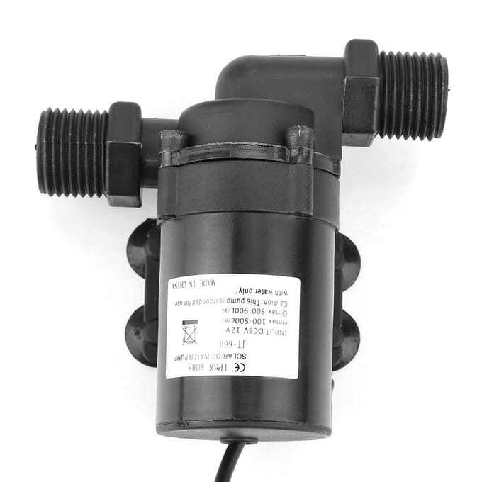 Mini DC Borstelloze Waterpomp voor Zonneboiler 12V 0?80 graden Celsius