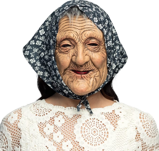 Boland - Latex masker Oude vrouw - Volwassenen - -