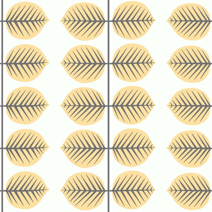 Boråstapeter Vliesbehang 6244 - Scandinavian Designers Mini - Modern Geel - 53cm x 10.05m