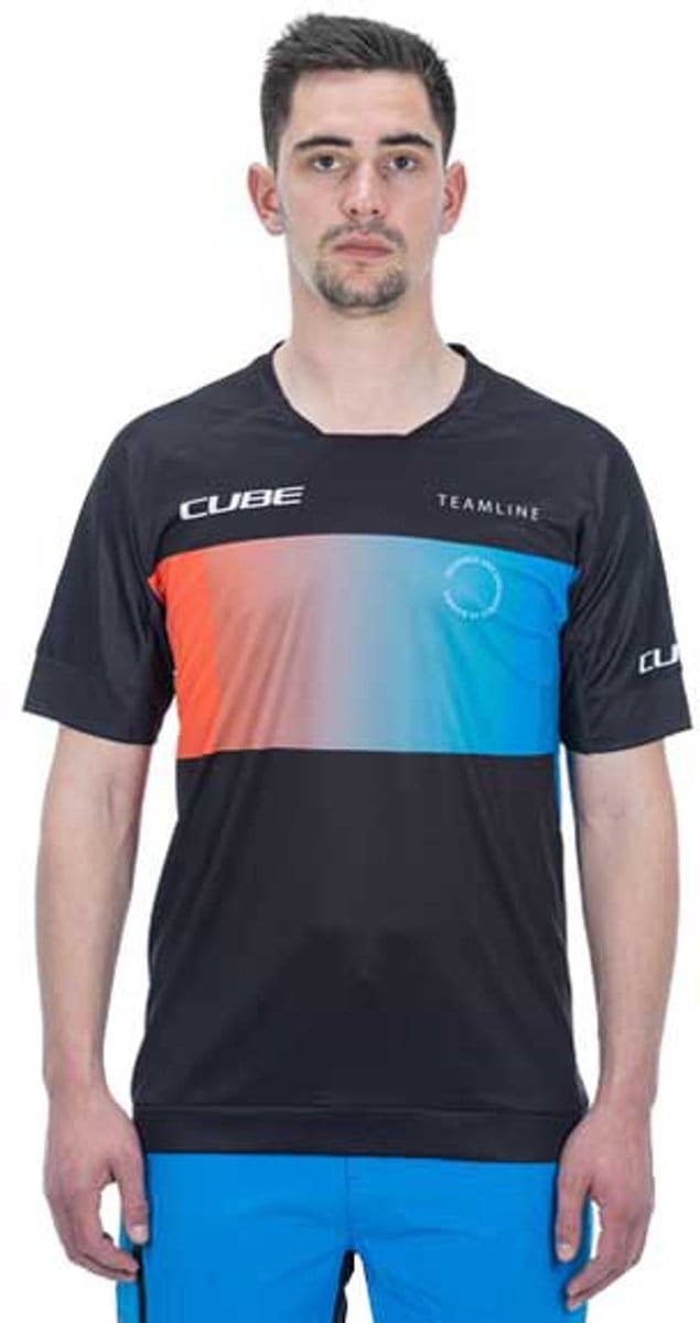 Cube Teamline Korte Mouw Enduro Trui Blauw XL Man