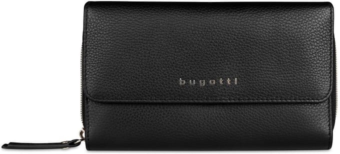 bugatti portemonnee Emilia Ladies Long Wallet With Flap Black zwart