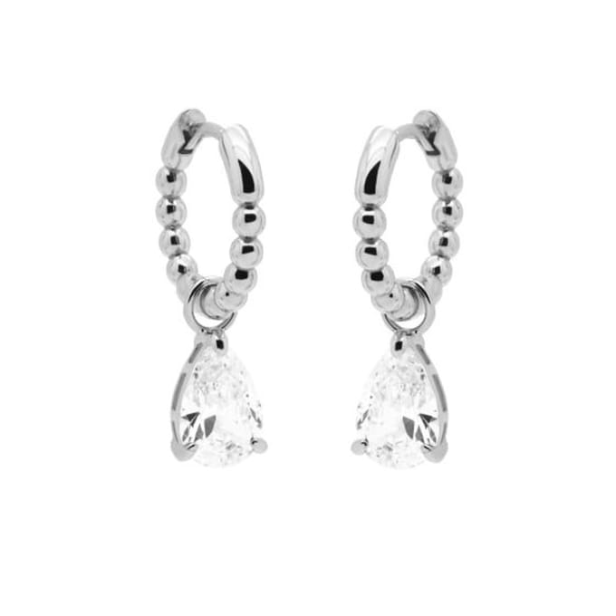 Karma Oorhangers Drop Crystal Zilver