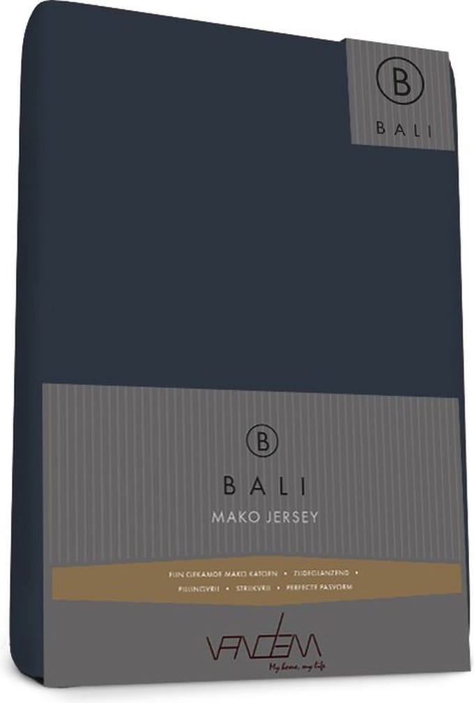 Bali - Van Dem - Mako Jersey - Splittopper Hoeslaken - 200 x 200 cm - marine