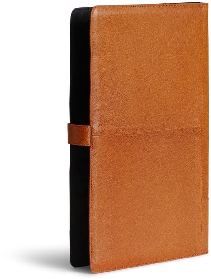 Muud - Fiola - Multi functionele handgemaakte lederen opbergmap voor patronen en documenten - kleur : whisky