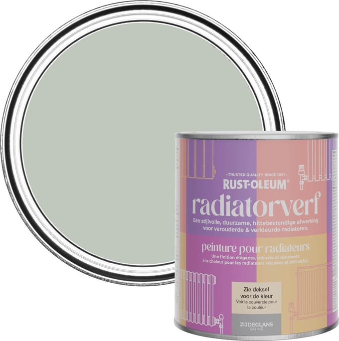 Rust-Oleum Groen Radiatorverf Zijdeglans - Krijtgroen 750ml