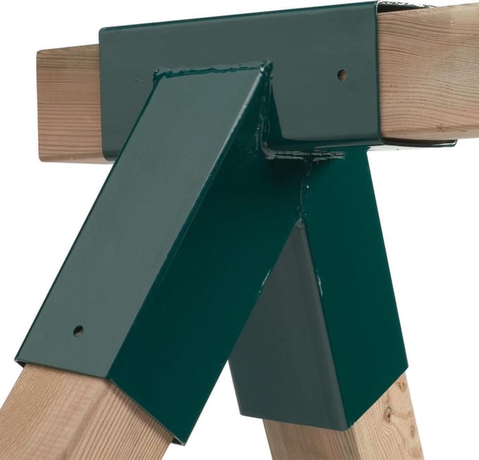 Hoekverbinding Vierkant Schommel schuin 90x90mm groen