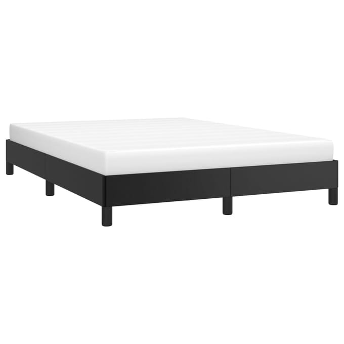 vidaXL - Bedframe - kunstleer - zwart - 140x190 - cm