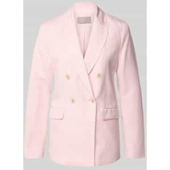 regular fit blazer van linnenmix met viscosemix met viscose