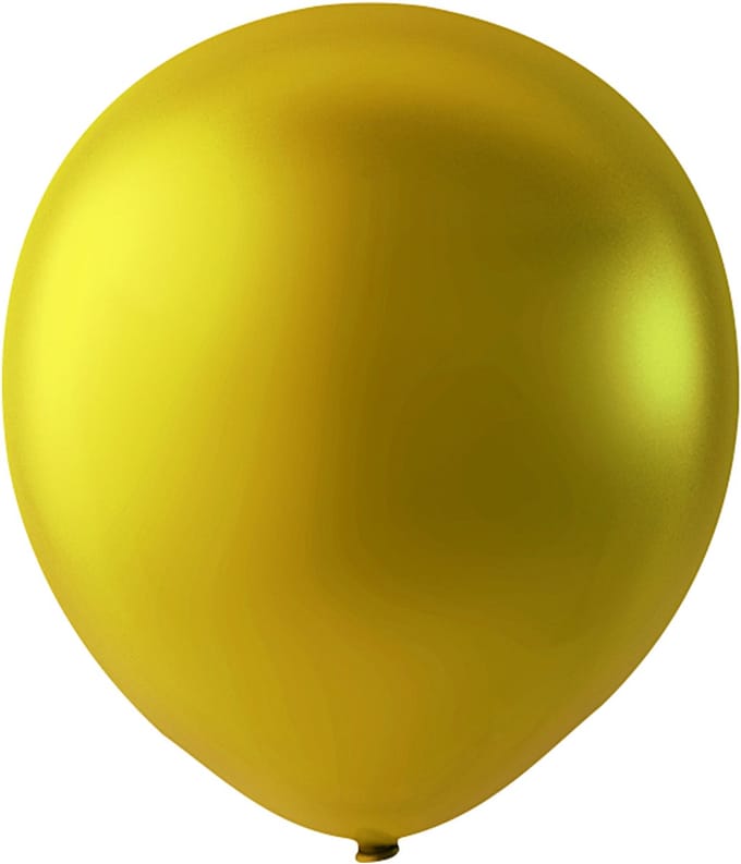 Ballonnen, rond, d 23 cm, goud, 8 stuk/ 1 doos