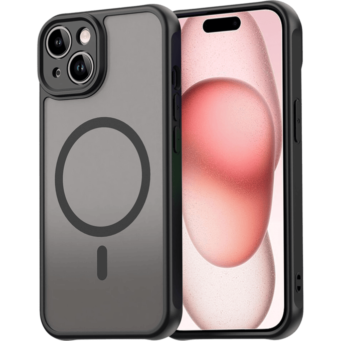 Mocaa Apple iPhone 15 Slim Anti-Shock MagSafe Hoesje Zwart