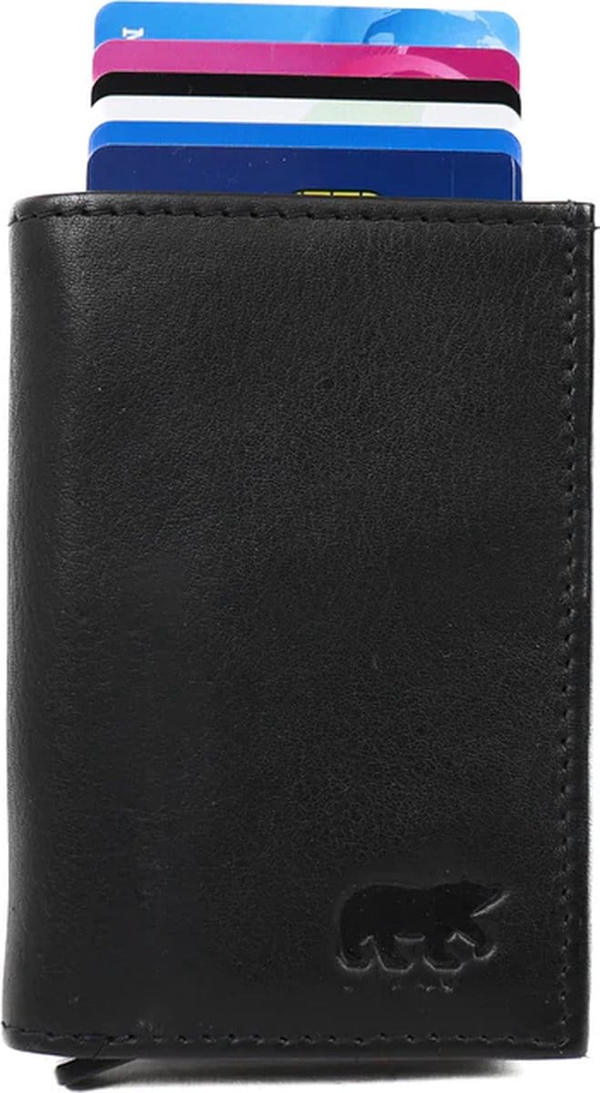 Bear Design Frits CP7080 Pasjeshouder - Zwart – Van leer – Dames, heren en lederwaren