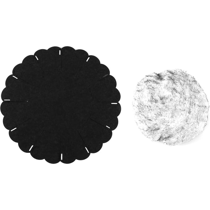 Lit pour animaux de compagnie rond et confortable, lit de couchage intérieur chauffant pour chats et petits chiens white