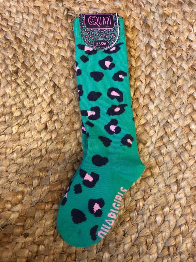 Quapi kniekousen April jungle green leopard