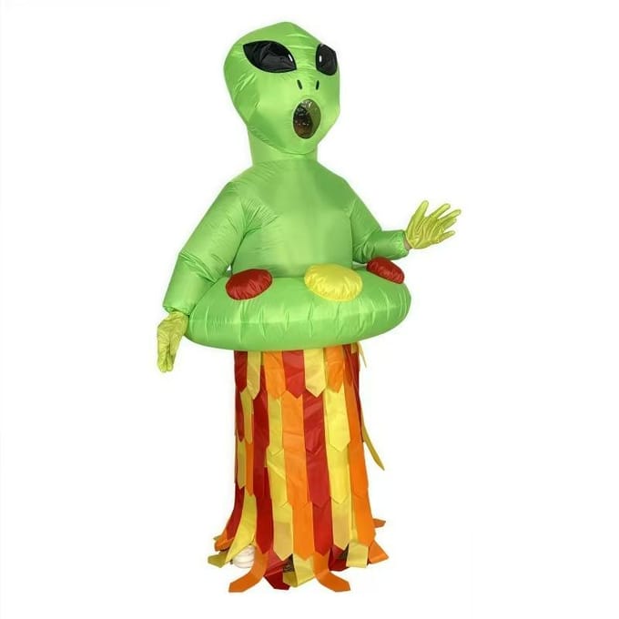 Déguisement gonflable de fusée extraterrestre, pour adultes 150-190cm vert