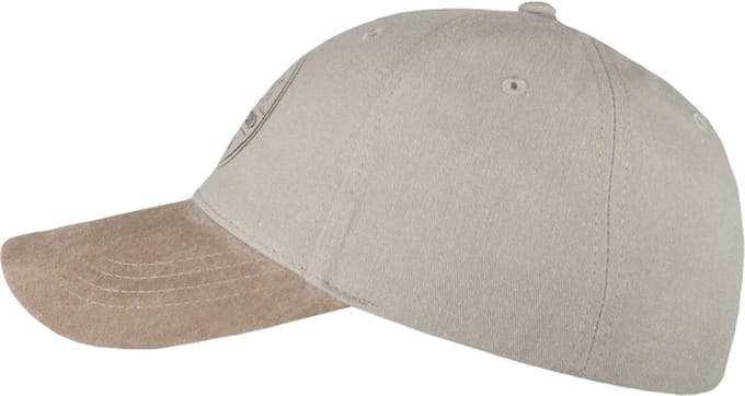 Hatland - Abel - Katoenen baseball cap met suéde klep - Naturel - Maat one size