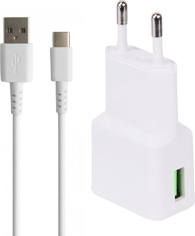 Usb Stekker + usb C Kabel - 1 Meter - Oplader voor Galaxy S8 S9 S10 S20 S21 S22 S23 S24 S25 - Usb-C oplader