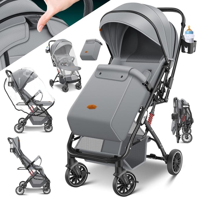 Lichtgewicht en Compacte Kinderwagen Inclusief Accessoires