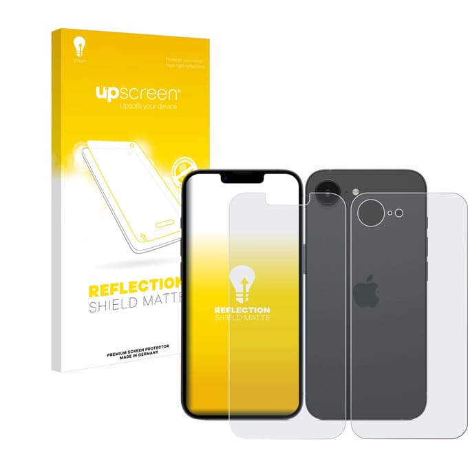 upscreen - Screenprotector voor Apple iPhone 16e / 17e - Folie Beschermfolie anti glare matte