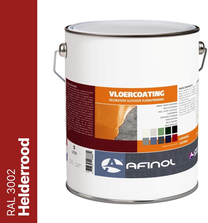 Afinol Vloercoating Helderrood (RAL 3002) 5 liter