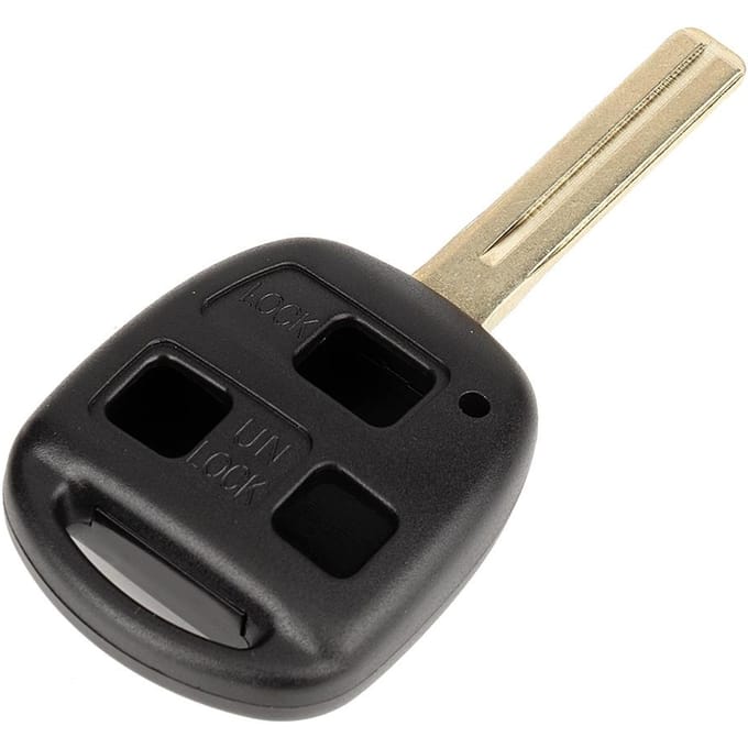 3 Knop Vervangende Afstandsbedieningssleutelbehuizing Shell voor Lexus IS200 GS300 LS200 RX300 black