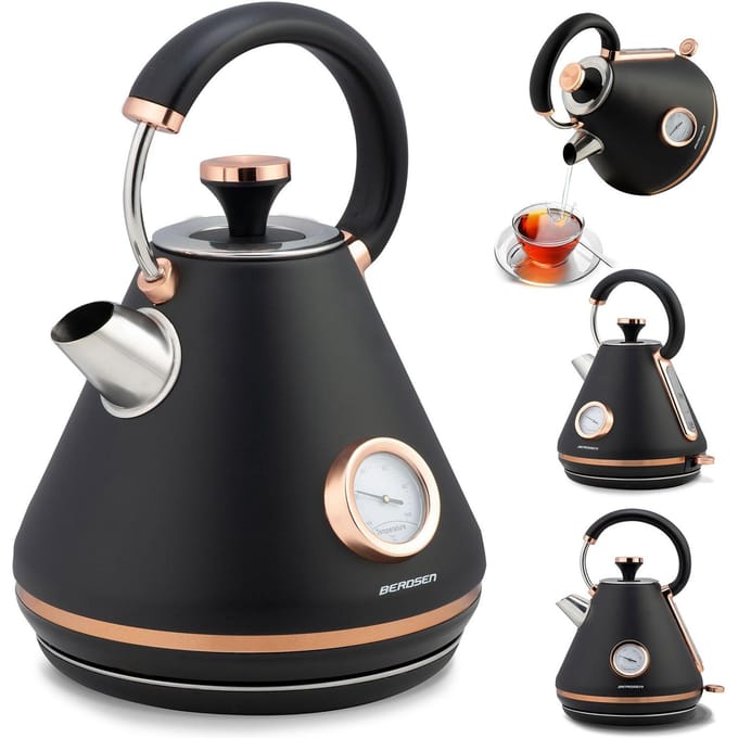Waterkoker met thermometer 1,7L Berdsen BD-701 - zwart