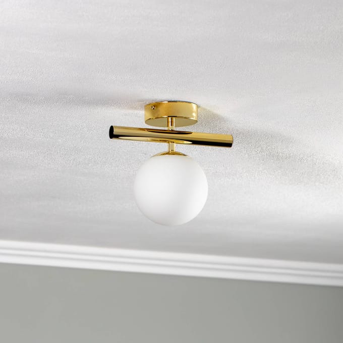 Domiluce Plafondlamp Linea, goud, 1-lamp