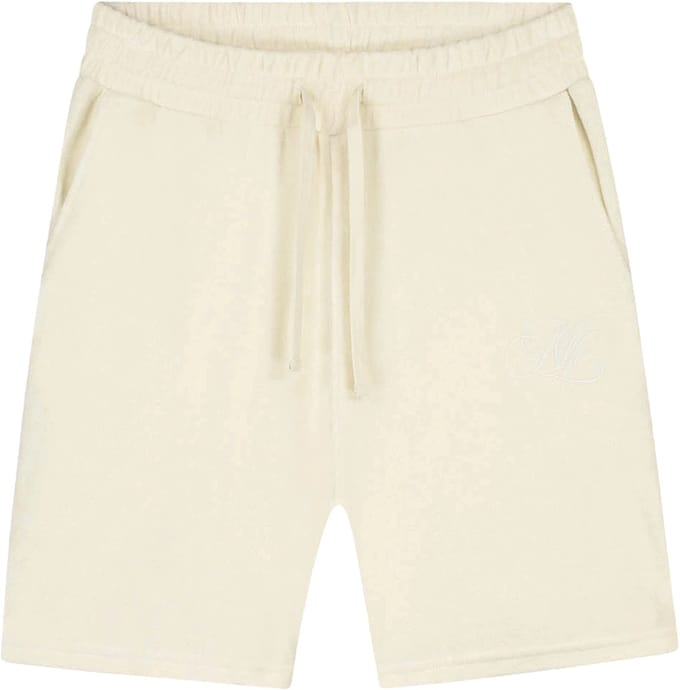 Malelions emblem towelling short in de kleur ecru.