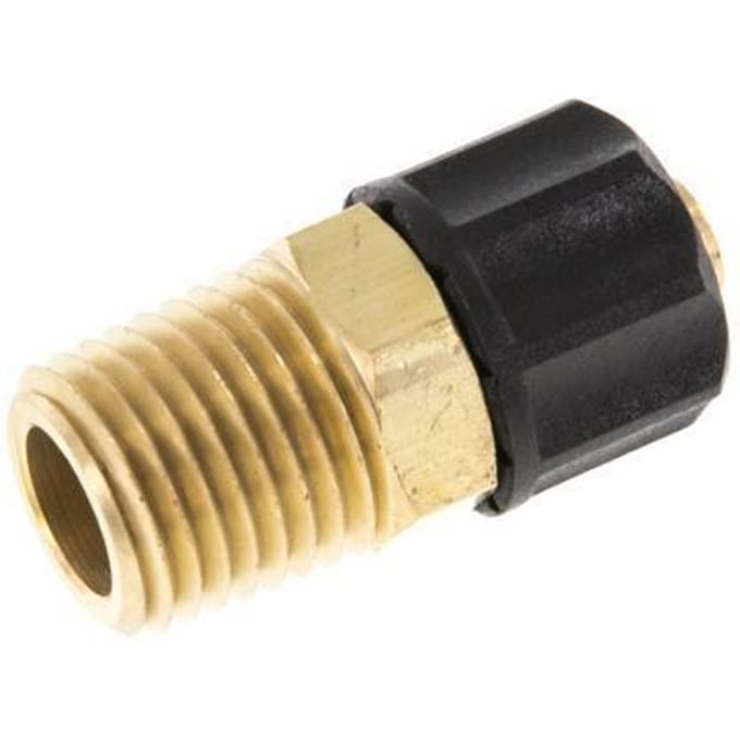8x6 & 1/4''NPT Messing Rechte Opsteekkoppeling Buitendraad [2 Stuks]