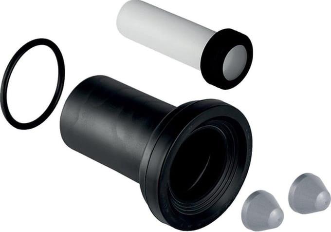 Geberit aansluitgarnituur PE - 18.5cm - 90mm - 10.2cm - afvoer - toevoer