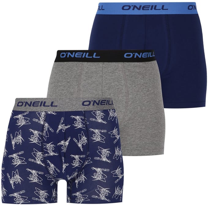 9-Pack – O’Neill Boxershorts – Heren – Katoen – Circle Surfer – Blauw & Grijs
