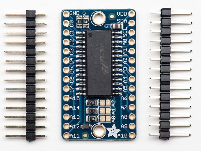 LED Matrix Driver 16x8 Backpack -HT16K33 Breakout van Adafruit 1427