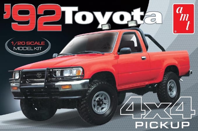 AMT Modelbouwpakket Auto - 1425 1992 Toyota 4X4 Pickup Plastic - 1:20 - Modelbouw