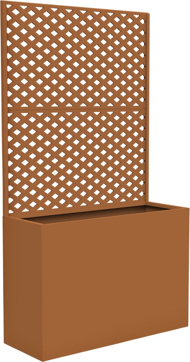 Tuinscherm Malja met plantenbak 146x83x31 cm bruin casa.pro