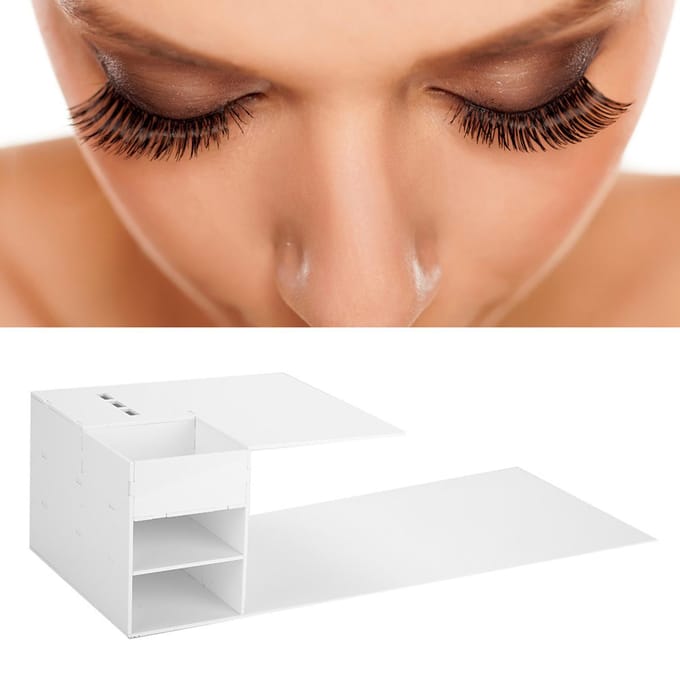 Professioneel Acryl Wimperverlenging Kussen Plank Standaard met Pincet Rek white