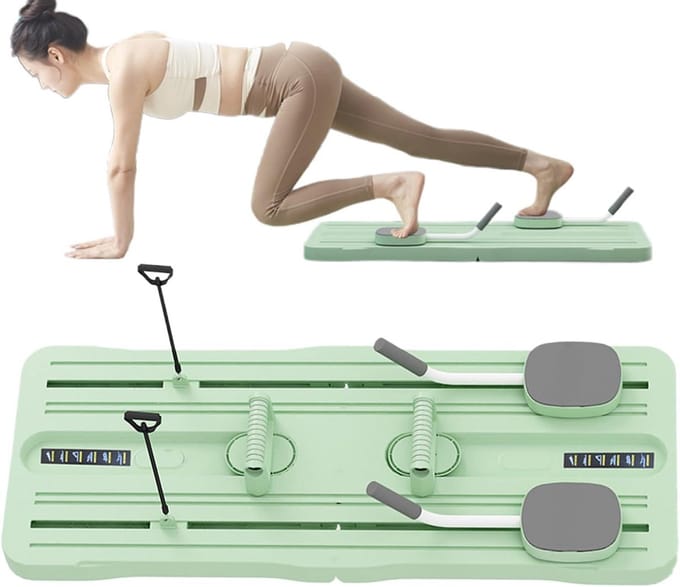Pilatesplank - Buikspiertrainer Core Board - Full Body Training - Multifunctioneel Trainingsapparaat - 105 x 40 cm - Groen