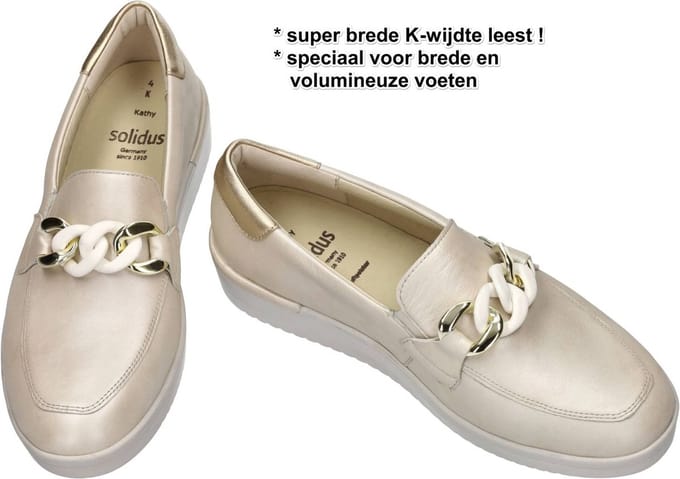 Solidus -Dames - off-white/ecru/parel - ballerina's & mocassins - maat 36.5