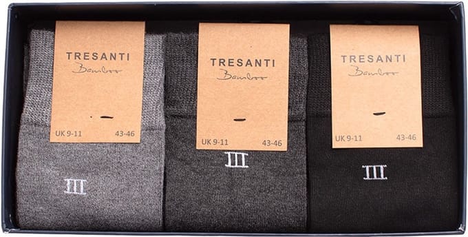TRESANTI | ZOLA I Giftbox bamboe sokken 3 pcs | Grijs | Size 43/46