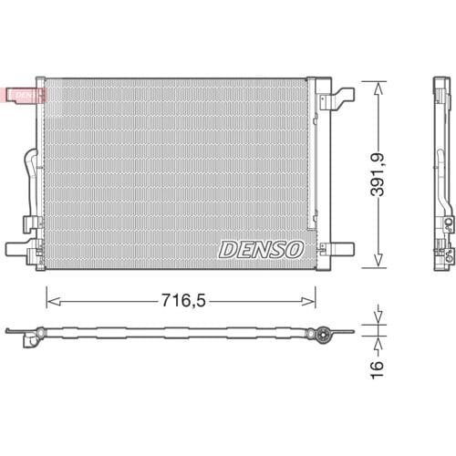Condensator, airconditioning DENSO DCN32024