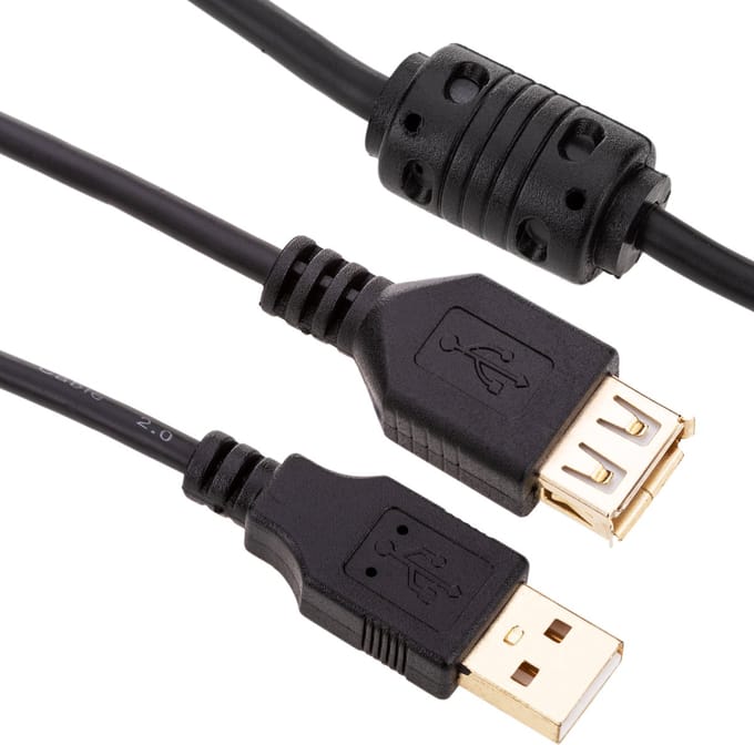 BeMatik - Super USB 2.0 verlengkabel 1.8 m Tipe-A mannelijk naar vrouwelijk