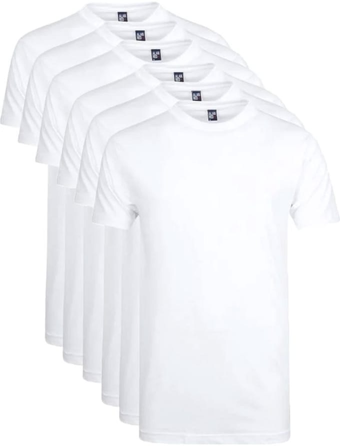 Alan Red Virginia actie T-shirts 6-pack wit