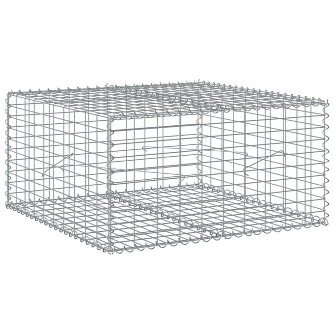 vidaXL - Schanskorf - 100x100x50 - cm - gegalvaniseerd - ijzer - zilverkleurig