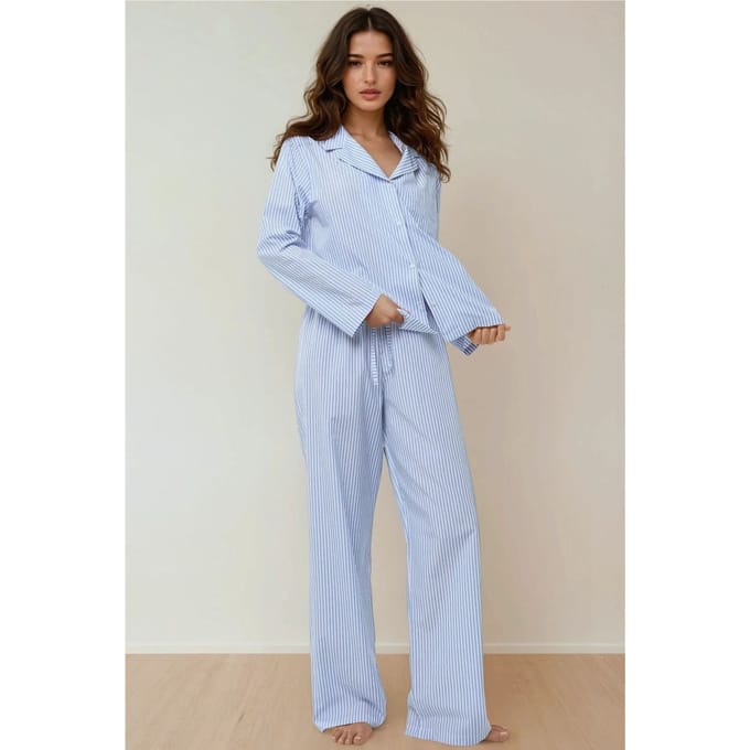 Gestreept Katoenen Pyjama Set