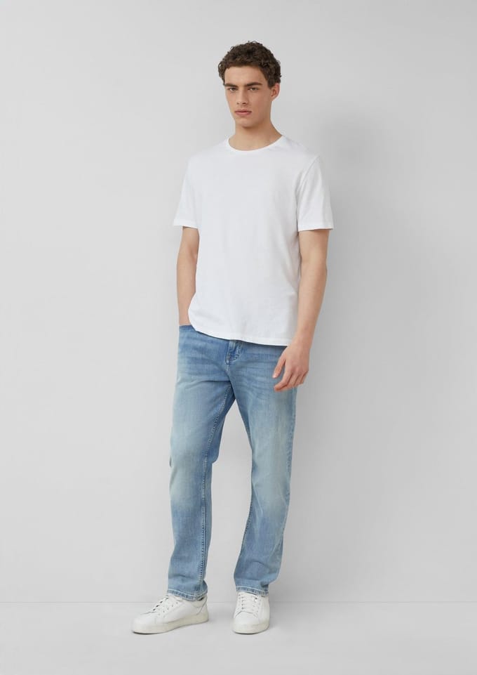regular fit tapered jeans van katoenmix model 'MAURO'