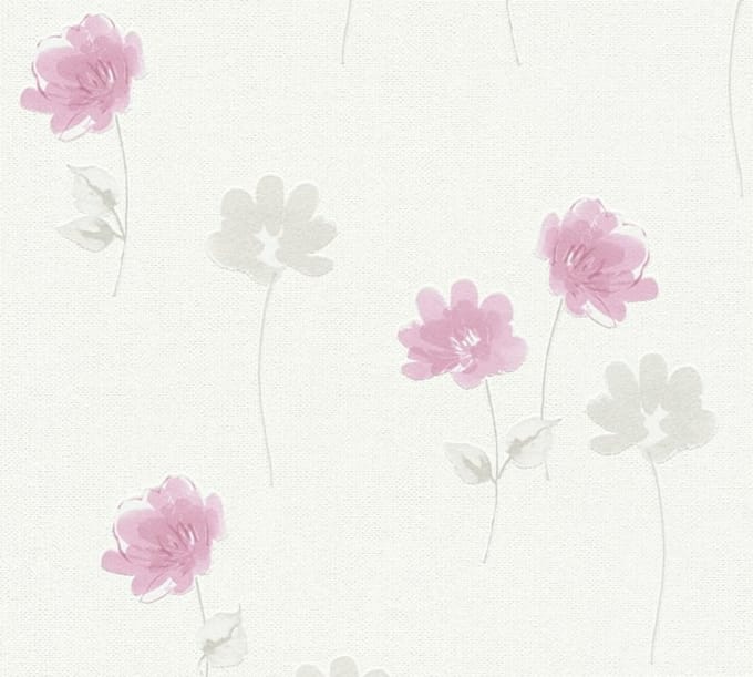 Roze Bloemen Behang 35911-1