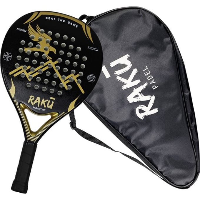 Raku® Eagle Pro Series - Padel Racket - Padel - Padelrackets - Racket - Paddle - Carbon - Inclusief Padelzak