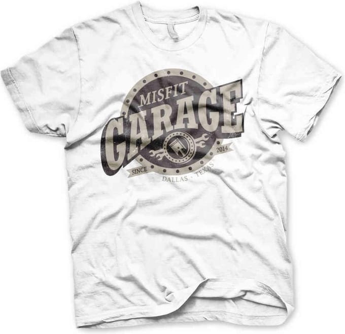 Misfit Garage Heren Tshirt -S- Piston Sign Wit