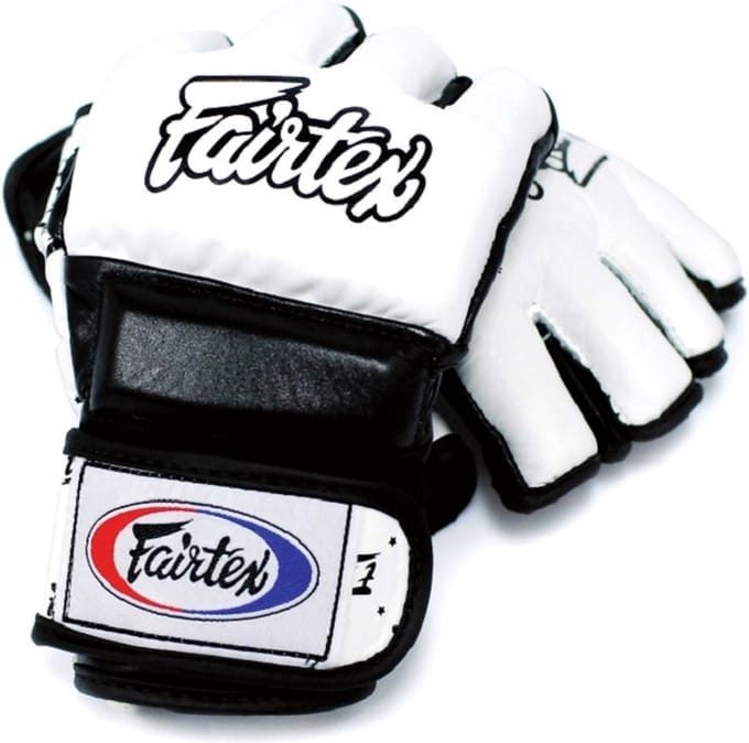 Fairtex FGV17 Super Sparring Handschoenen - Leer - Wit/Zwart - maat M